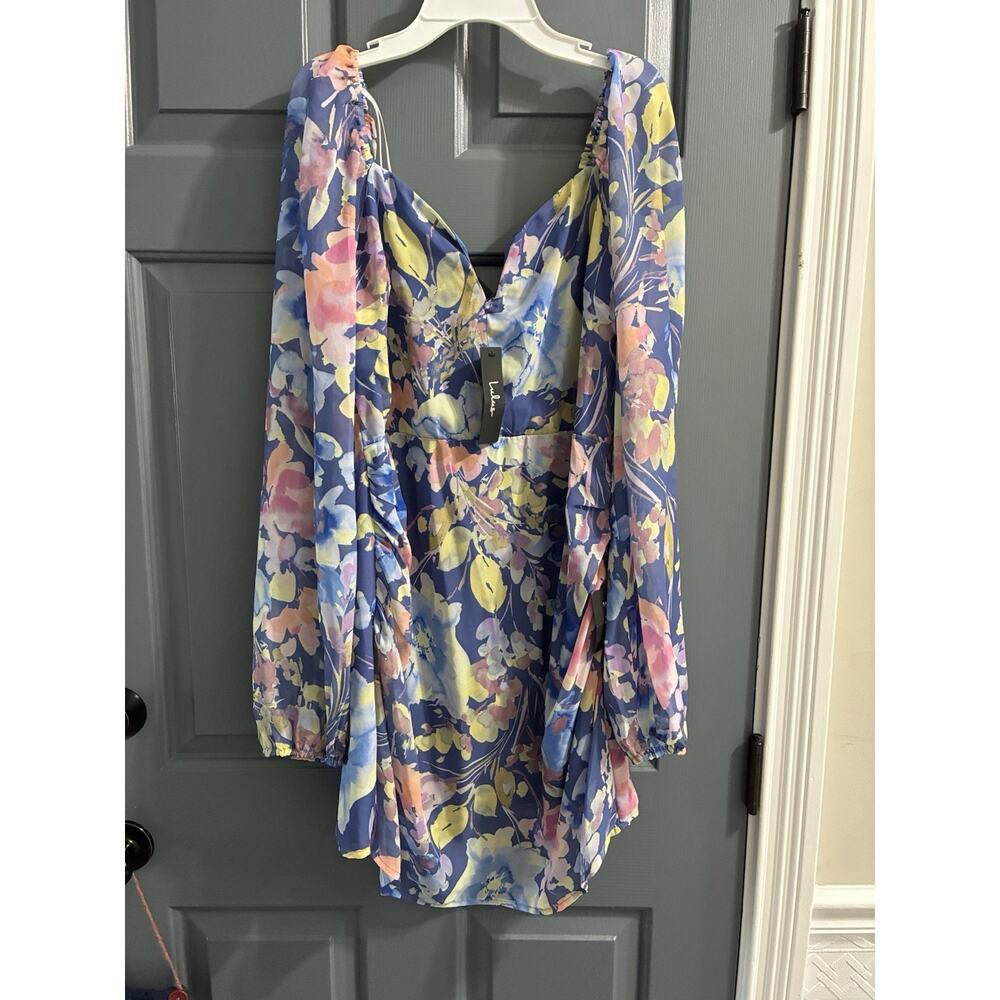 Lulu's Blue Floral Mini Dress - Picture 2 of 9